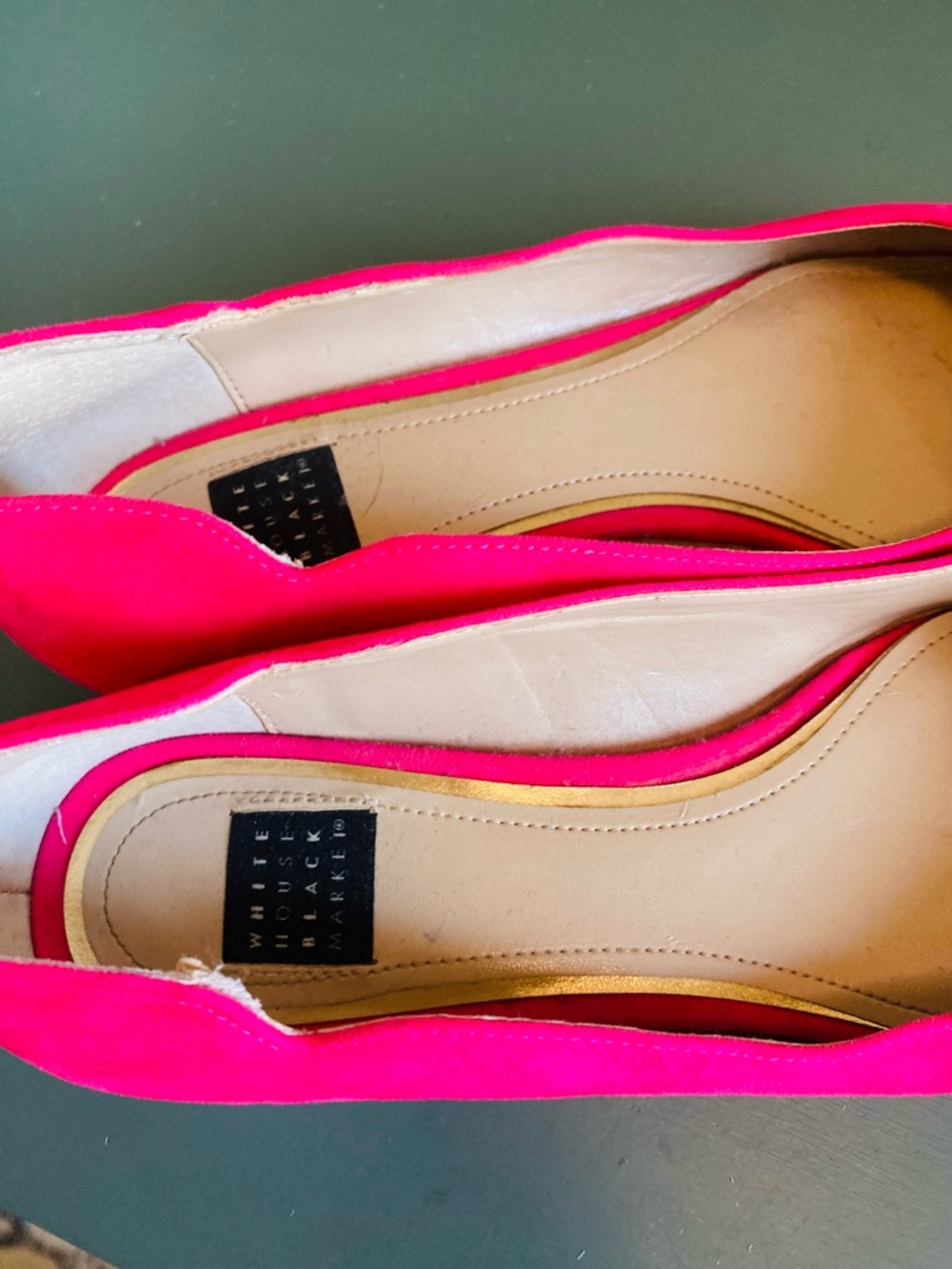 White House Black Market Bellamy Scalloped Pink Flat Size 6.5 - Picture 11 of 11